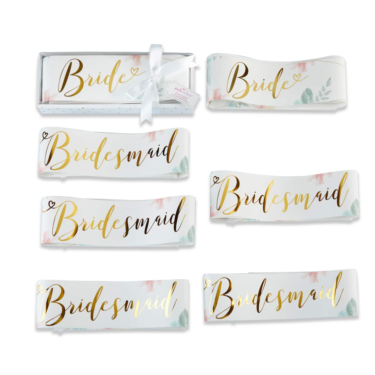 Kate Aspen® Geometric Floral Bachelorette Sash Set, 6ct.